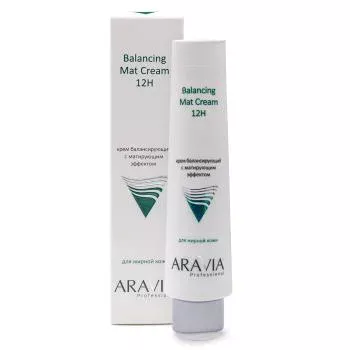 Балансирующий крем для лица с матирующим эффектом Balancing Mat Cream 12H Aravia