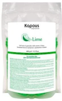 Гелевый воск в гранулах с ароматом Лайм Kapous 400 г