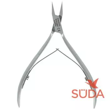 Острые угловые щипцы для ногтей 13 см Premium Suda