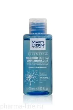 Мицеллярный очищающий раствор 3 в 1 Эссеншлс Martiderm