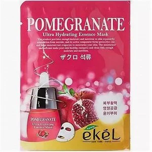 Тканевая маска с экстрактом граната Ekel 25 г