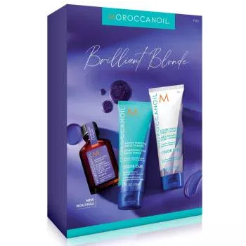 Набор Purple Trio Kit 2024 для идеального блонда (шампунь + кондиционер + масло для волос) Moroccanoil