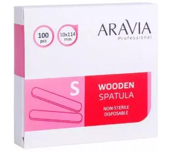 Деревянные одноразовые шпатели размера S Aravia 100 шт