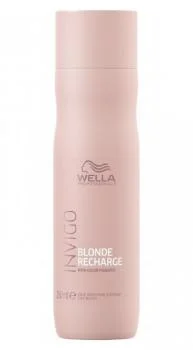 Шампунь-нейтрализатор желтизны для холодных светлых оттенков Invigo Blonde Recharge Wella 300 мл