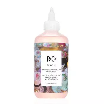 Детокс-кондиционер с экстрактом листьев персика и чайного гриба Чашка Чая Teacup Peacholine + Kombucha Detox Rinse R+Co 177 мл