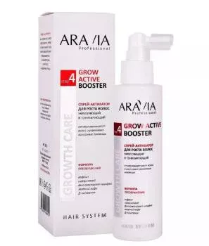 Укрепляющий и тонизирующий спрей-активатор для роста волос Grow Active Booster Aravia 150 мл