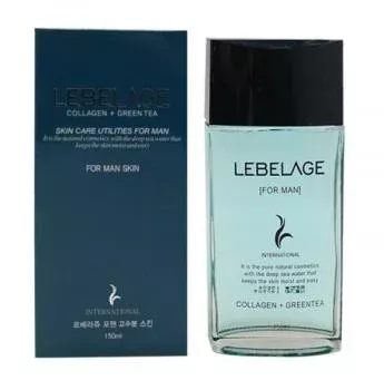 Увлажняющий тонер для мужчин с коллагеном и зеленым чаем Lebelage 150 мл