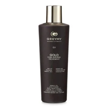 Кератиновый крем для выпрямления с частицами золота Gold Hair Keratin Treatment Greymy