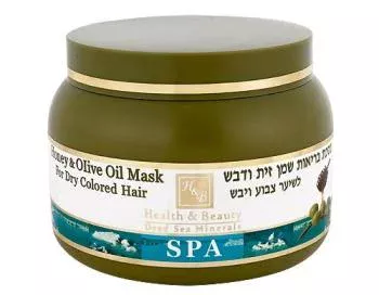 Маска для сухих окрашенных волос с оливковым маслом и медом Health &amp; Beauty 250 мл