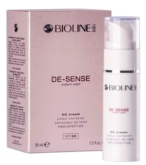 Корректирующий цвет СС-крем с пептидами SPF 30 Bioline 30 мл