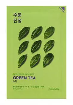 Тканевая маска с зеленым чаем Pure Essence Mask Sheet Green Tea Holika Holika