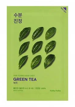 Тканевая маска с зеленым чаем Pure Essence Mask Sheet Green Tea Holika Holika 23 мл