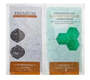 Суперальгинатная маска с молодым томатом Матирующая Premium 1 шт