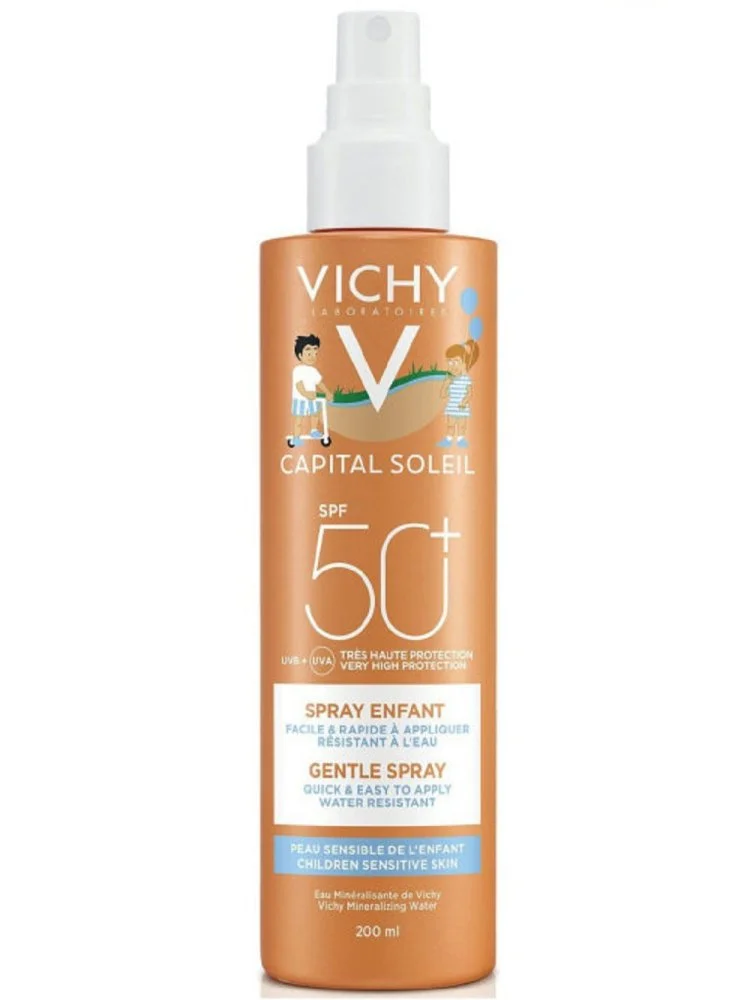 Легкий водостойкий спрей для детей SPF50+