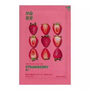Освежающая тканевая маска с клубникой Holika Holika Pure Essence Mask Sheet Strawberry 23 мл