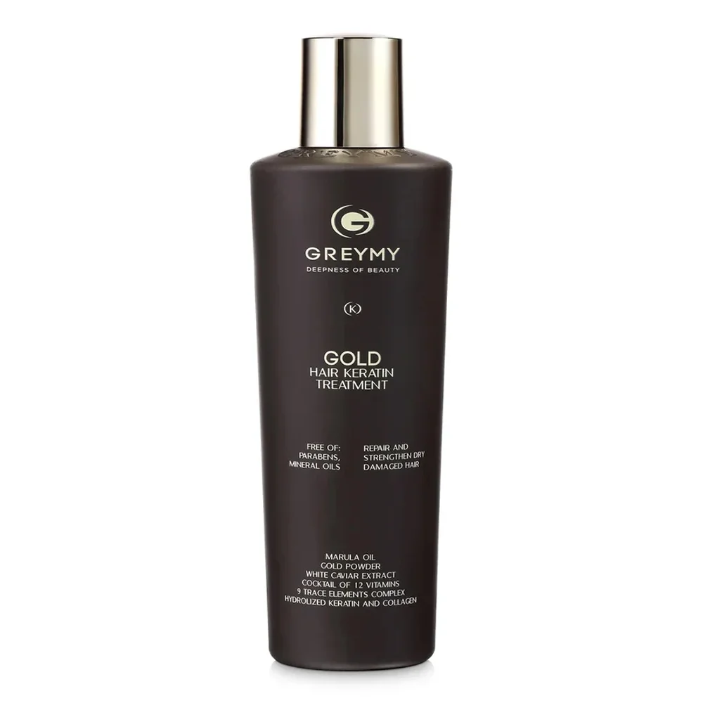 Кератиновый крем для выпрямления с частицами золота Gold Hair Keratin Treatment