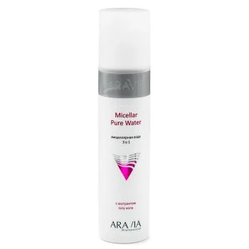 Мицеллярная вода 3 в 1 с экстрактом готу кола Micellar Pure Water Aravia 250 мл