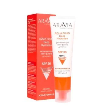 Увлажняющий крем-флюид для лица DEEP HYDRATION AQUA FLUID SPF 30 Aravia 50 мл