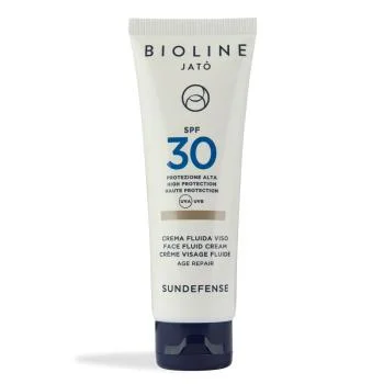 Флюид для лица с кремовой текстурой SPF 30 Sundefense SPF 30 High Protection Face Fluid Cream Age Repair Bioline Jato 50 мл