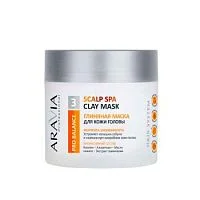 Глиняная маска для кожи головы с себорегулирующим эффектом Scalp Spa Clay Mask Aravia