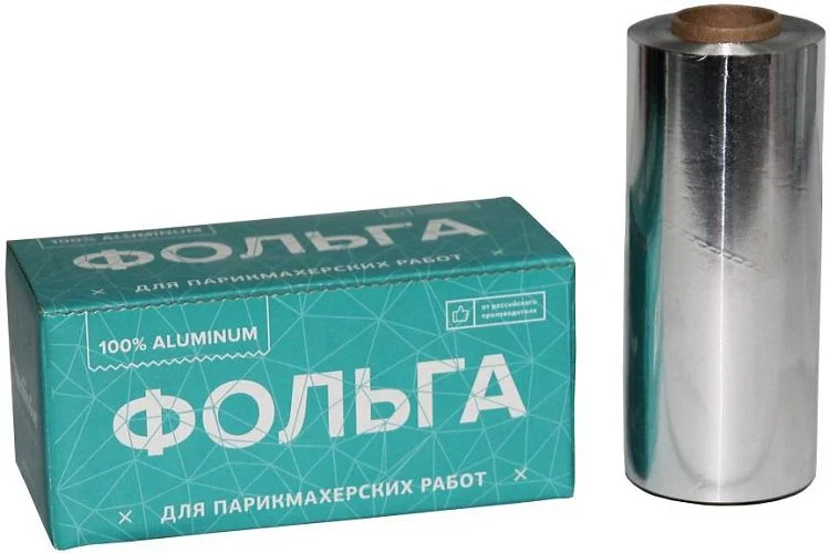 Фольга 16 мкр, 12 см х 50 м, серебро