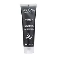 Обновляющий скраб для лица с черным углём и экстрактом бамбука BLACK REFINE SCRUB Aravia
