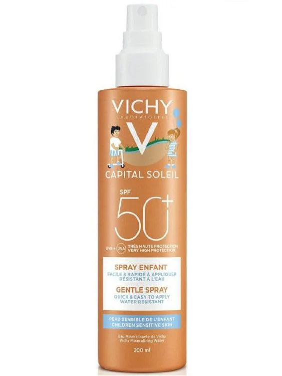 Легкий водостойкий спрей для детей SPF50+