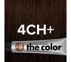 Перманентный краситель The Color Chromalux (4CH, 4CH, Коричневый, 90 мл, Пепельный/Дымчатый/Платиновый)