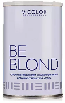 Порошок для осветления Be Blond, голубой, осветляет на 7 уровней V-Color 500 г