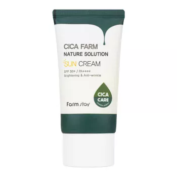 Восстанавливающий солнцезащитный крем SPF50+ Cica Farm Nature Solution Sun Cream FarmStay