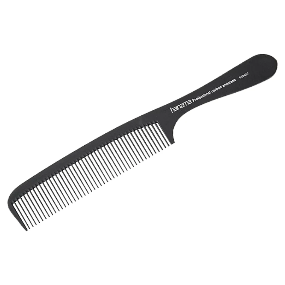 Расческа с ручкой (карбон) 18,5 см