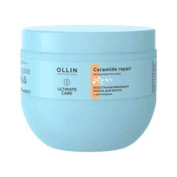 Восстанавливающая маска для волос с церамидами Ultimate Care Ollin Professional 500 мл