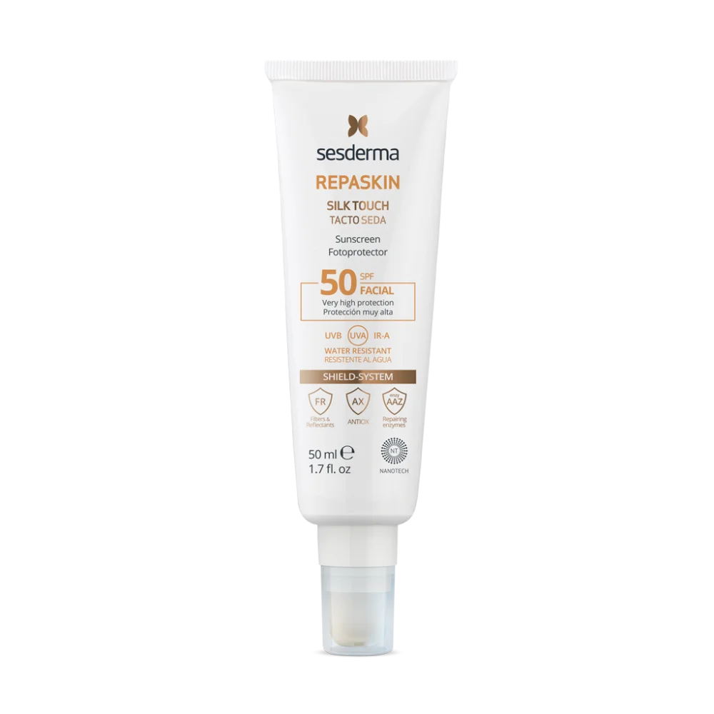 Средство солнцезащитное с нежностью шелка для лица Repaskin Silk SPF 50