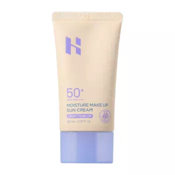 Увлажняющая база под макияж с тонирующим эффектом Moisture Make Up Sun Cream Dewy Tone Up SPF 50+ PA++++ Holika Holika