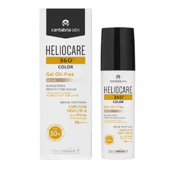 Тональный солнцезащитный гель с СЗФ 50+ бежевый Heliocare 360º Color Gel Oil-Free Beige SPF 50+ Cantabria Labs