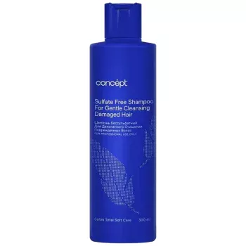 Шампунь бессульфатный для деликатного очищения поврежденных волос Soft Care Concept
