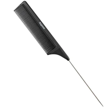 Расческа парикмахерская с металлическим хвостиком 231*27 мм Carbon fiber Kapous 1 шт
