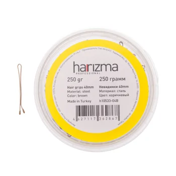 Невидимки 40 мм прямые коричневые Harizma 250 г