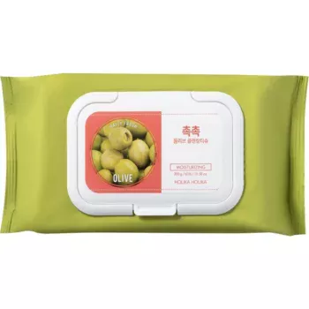 Очищающие салфетки для удаления макияжа с маслом оливы Daily Fresh Olive Cleansing Tissue Holika Holika 300 г