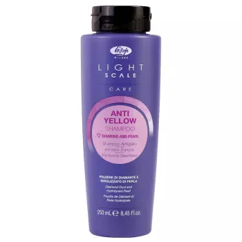 Шампунь для осветленных, мелированных и седых волос Light Scale Care Anti Yellow Shampoo Lisap Milano