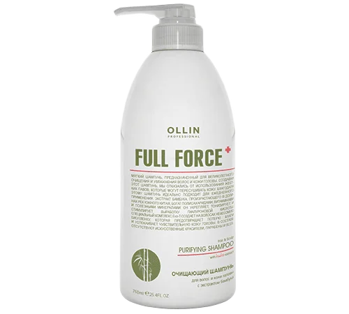 Очищающий шампунь для волос и кожи головы с экстрактом бамбука Full Force