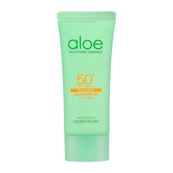 Солнцезащитный крем с алоэ Aloe Waterproof Sun Cream SPF 50+ PA ++++ Holika Holika 70 мл Солнцезащитный крем с алоэ Aloe Waterproof Sun Cream SPF 50+ PA ++++ Holika Holika 70 мл