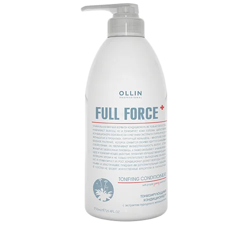 Тонизирующий кондиционер с экстрактом пурпурного женьшеня Ollin Full Force (725768, 300 мл)