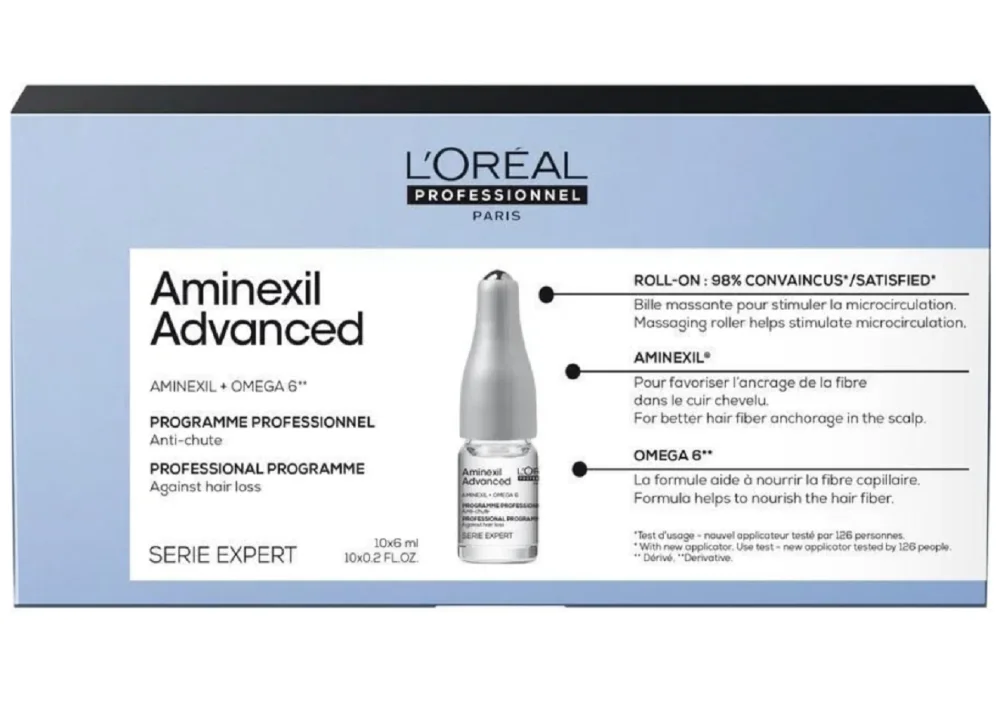 Ампулы против выпадения волос Aminexil Advanced (4344/9516, 10*6 мл)