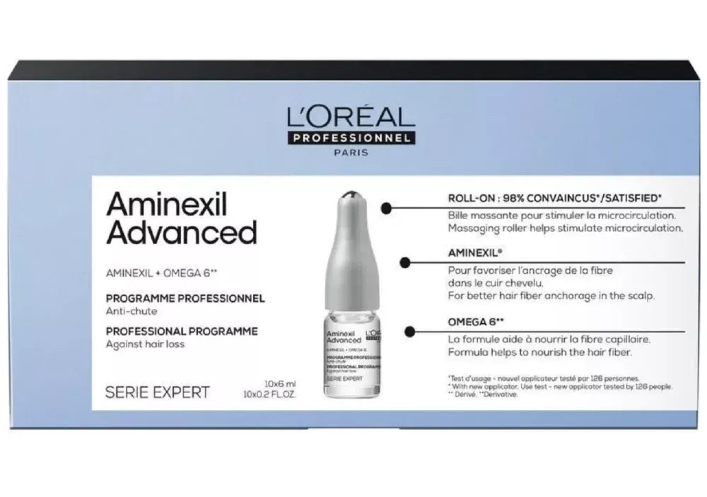Ампулы против выпадения волос Aminexil Advanced (4344/9516, 10*6 мл)