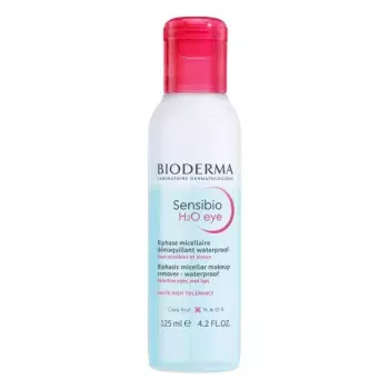 Двухфазное мицеллярное средство для очищения глаз и губ H2O Сенсибио Bioderma 125 мл
