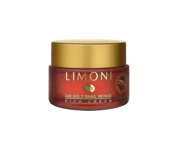 Крем для лица с золотом и экстрактом слизи улитки 24K Gold Snail Repair Rich Cream Limoni 50 мл