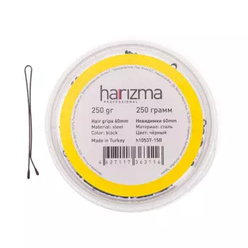 Невидимки 60 мм прямые черные Harizma 250 г