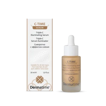Сыворотка с эффектом сияния 3 формы витамина C C-Time Triple-C Illuminating Serum Dermatime 30 мл