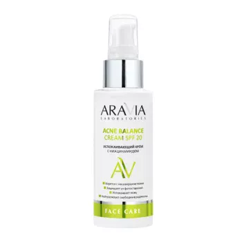 Успокаивающий крем с ниацинамидом Acne Balance Cream SPF 20 Aravia 100 мл